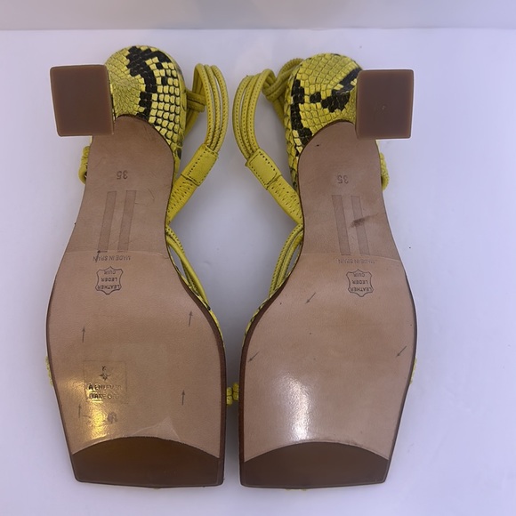 Miista Yellow Snake Animal Print Amy Sandals, New, Size 35 - Picture 7 of 10